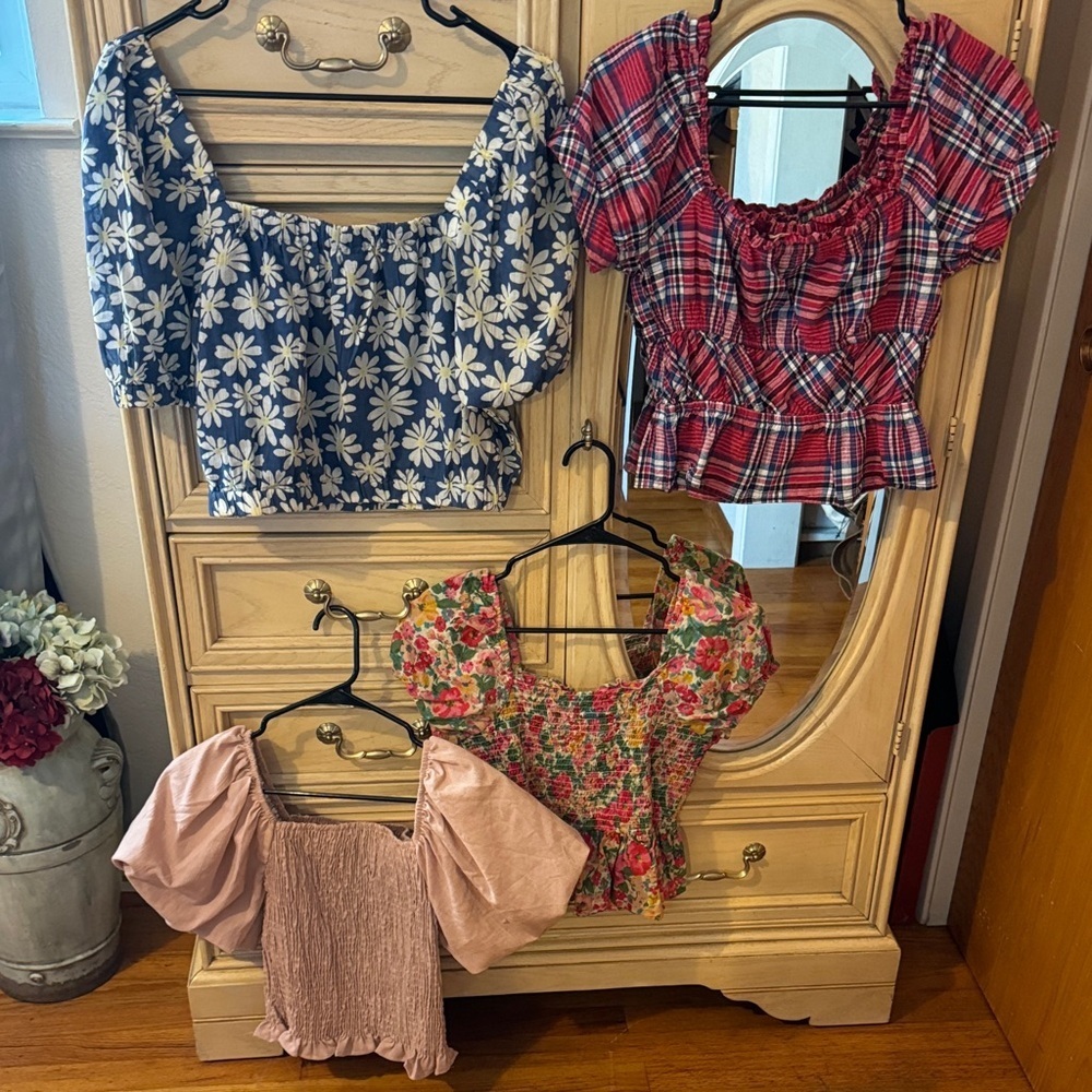American Eagle Outfitters Floral and Plaid Blouse Collection